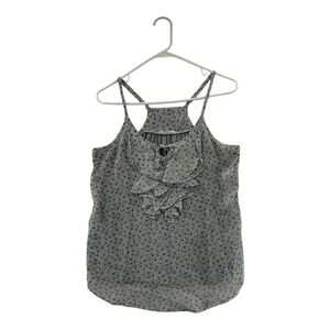 Sugarplum Floral Ruffle Tie Front Cami Tank Top Women's Size Large